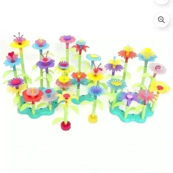 Kid Connection Build Your Own Garden Playset - 169-Piece Creative Floral Toy Set - Picture 4 of 8